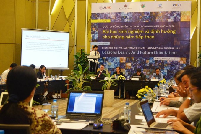 Hội thảo “Quản lý rủi ro thiên tai trong doanh nghiệp nhỏ và vừa: Bài học kinh nghiệm và định hướng cho những năm tiếp theo” có sự tham gia của hơn 80 đại biểu đến từ nhiều đơn vị, tổ chức trong và ngoài nước trong lĩnh vực rủi ro thiên tai và biến đổi khí hậu.