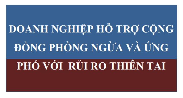Doanh nghiệp hỗ trợ cộng đồng phòng ngừa và ứng phó với rủi ro thiên tai Doanh nghiệp hỗ trợ cộng đồng phòng ngừa và ứng phó với rủi ro thiên tai